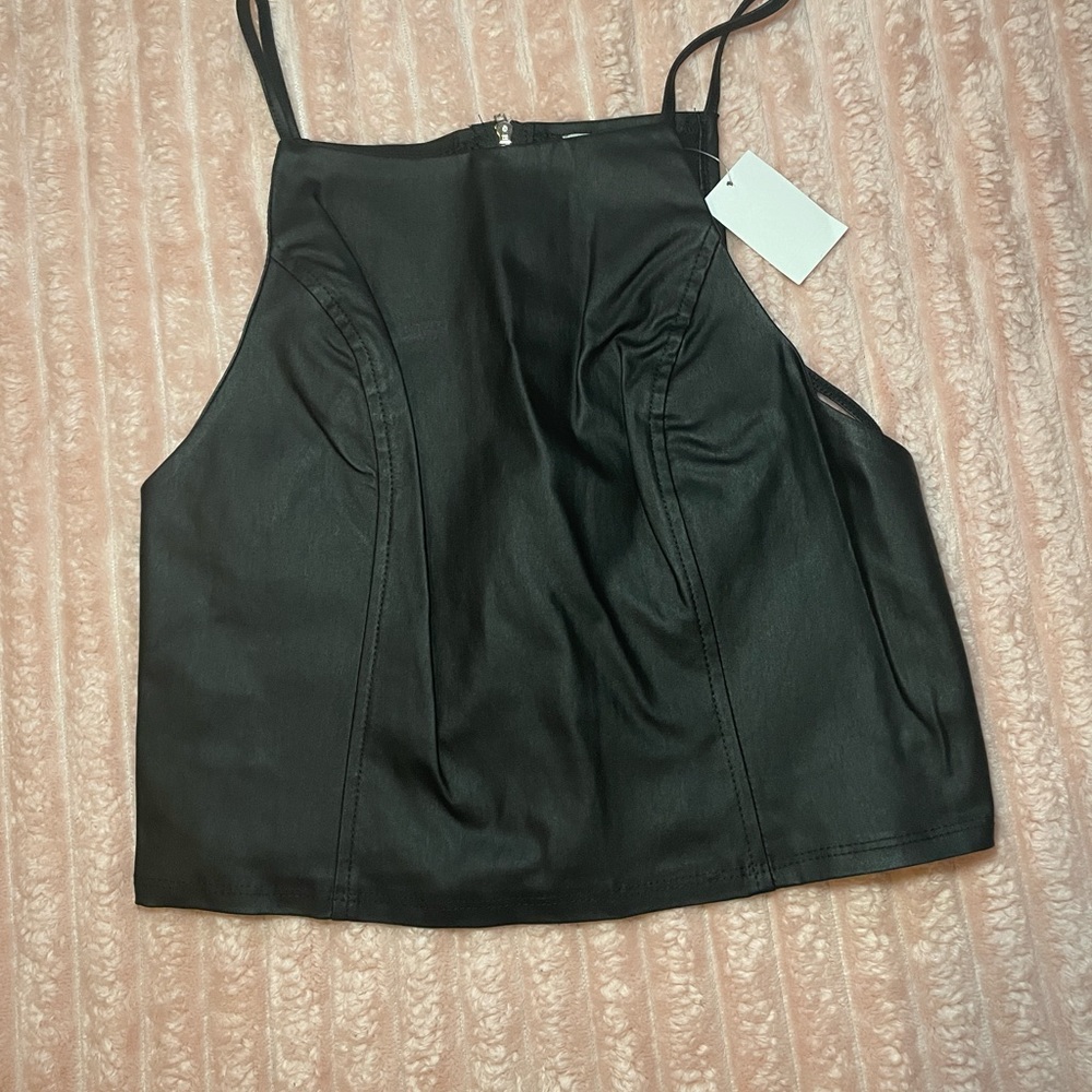 “Leather “ Crop Top